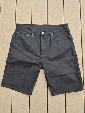 Levis Mens Black Denim Shorts 36